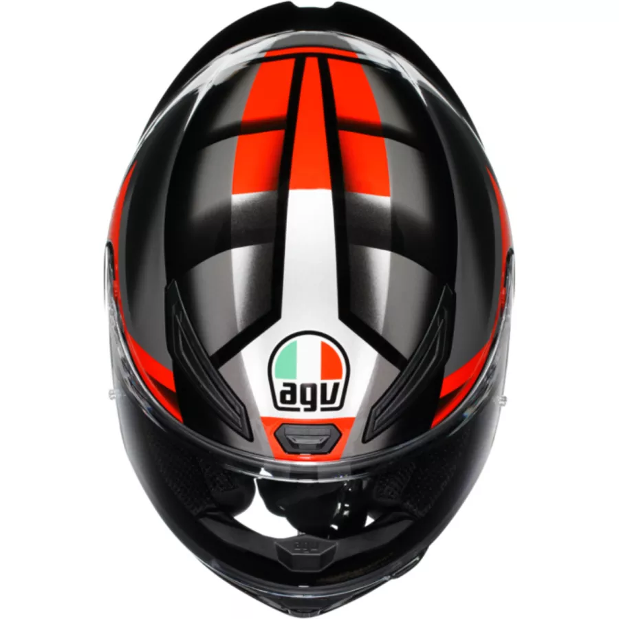 AGV K1 S FASTLAP Integralhelm (ECE22.06) - Schwarz-Grau-Rot