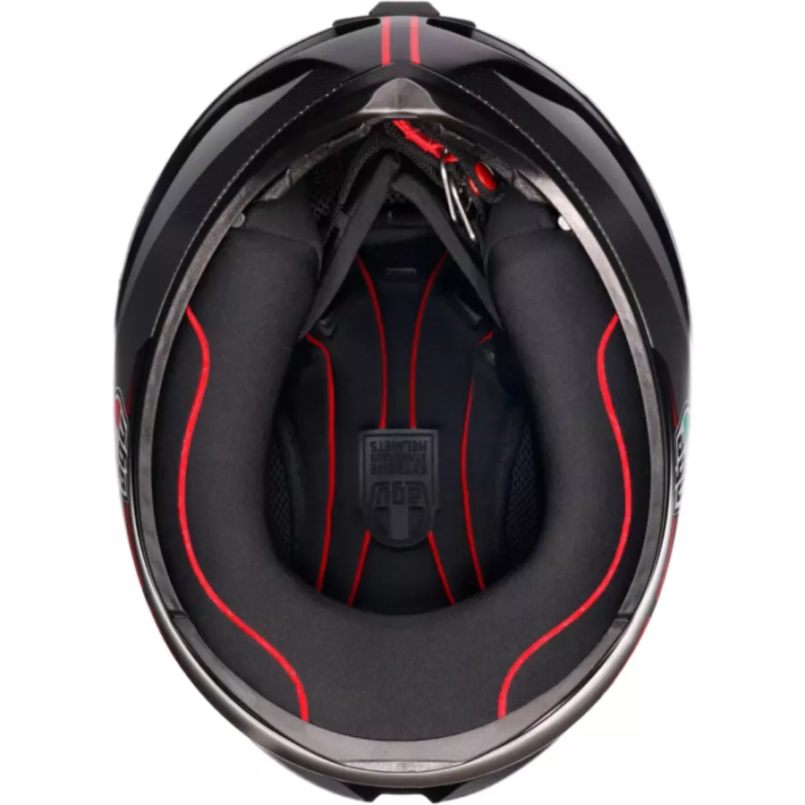 AGV K1 S FASTLAP Integralhelm (ECE22.06) - Schwarz-Grau-Rot