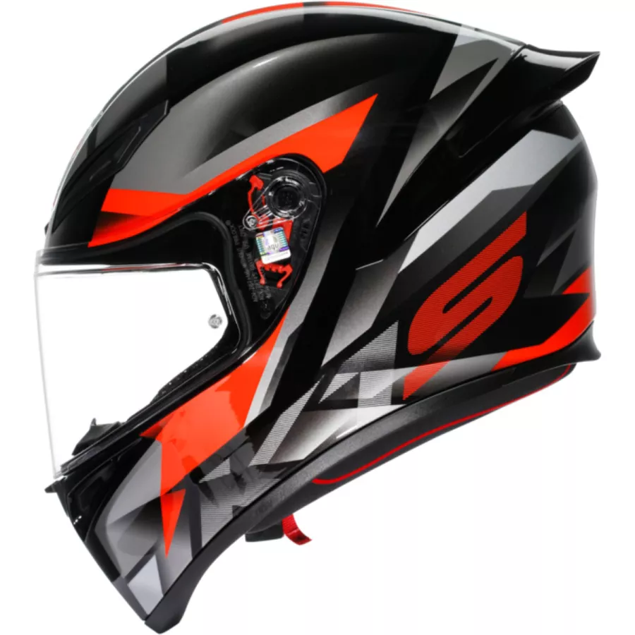 AGV K1 S FASTLAP Integralhelm (ECE22.06) - Schwarz-Grau-Rot