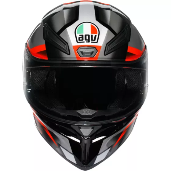 AGV K1 S FASTLAP Integralhelm (ECE22.06) - Schwarz-Grau-Rot