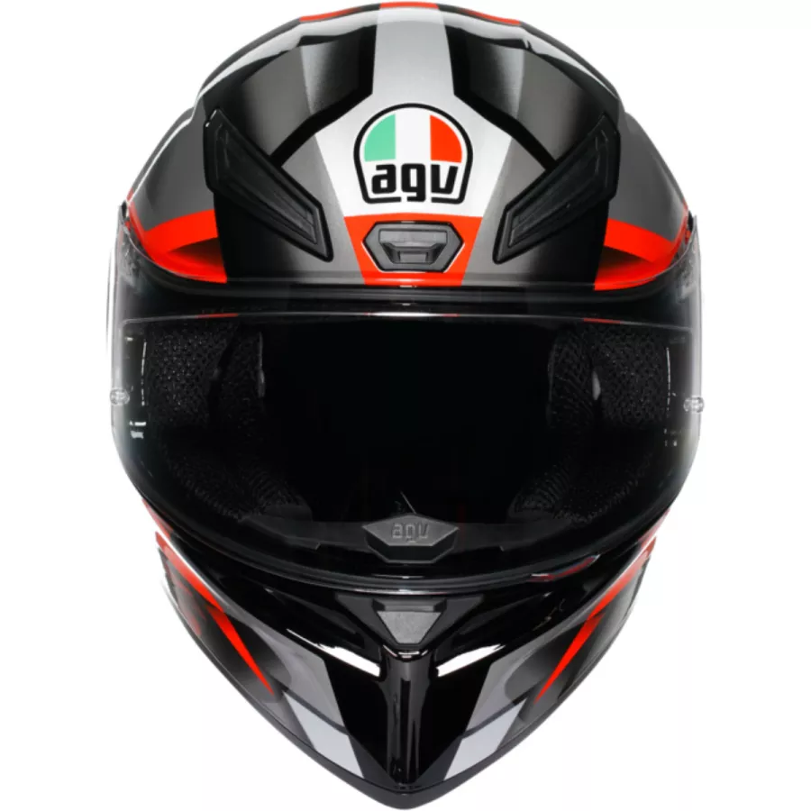 AGV K1 S FASTLAP Integralhelm (ECE22.06) - Schwarz-Grau-Rot