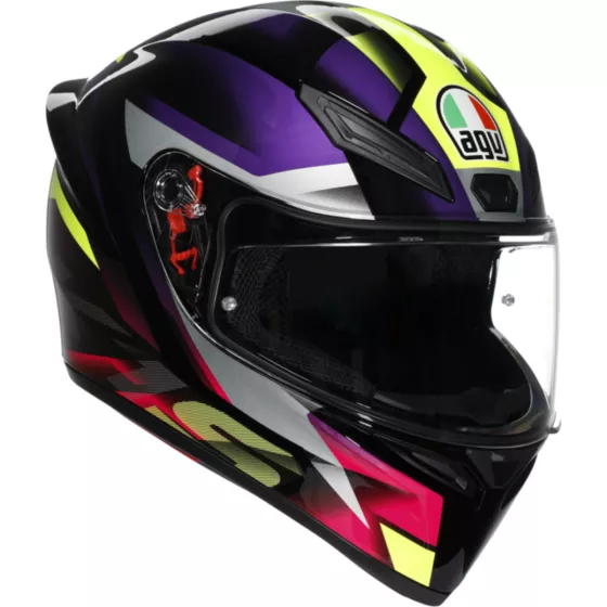 AGV K1S FASTLAP Integralhelm (ECE22.06) - Schwarz-Lila-Pink