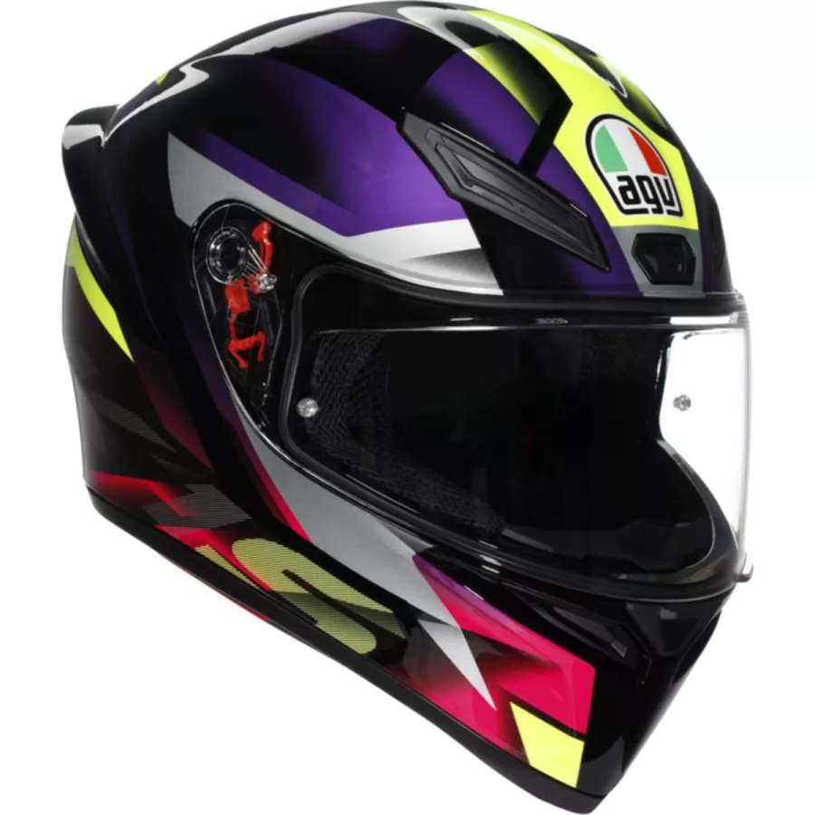 AGV K1 S FASTLAP Integralhelm (ECE22.06) - Schwarz-Lila-Pink