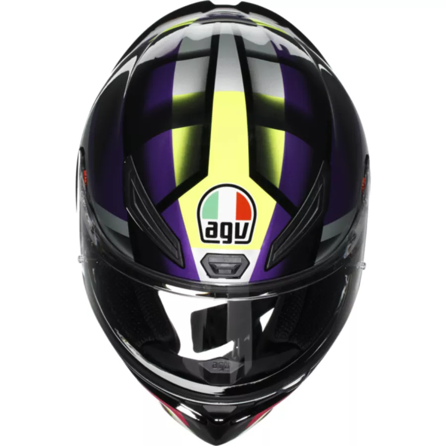 AGV K1 S FASTLAP Integralhelm (ECE22.06) - Schwarz-Lila-Pink