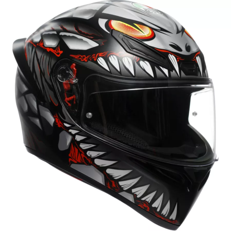 AGV K1 S FASTLAP Integralhelm (ECE22.06) - Schwarz-Grau-Rot