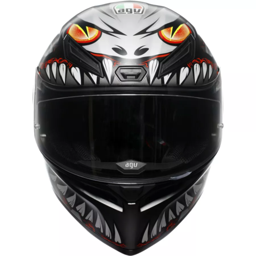 AGV K1 S FASTLAP Integralhelm (ECE22.06) - Schwarz-Grau-Rot