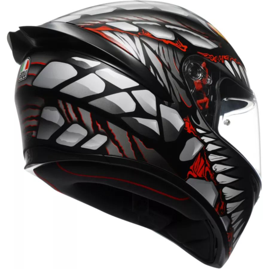 AGV K1 S FASTLAP Integralhelm (ECE22.06) - Schwarz-Grau-Rot