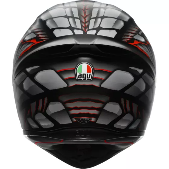 AGV K1 S FASTLAP Integralhelm (ECE22.06) - Schwarz-Grau-Rot
