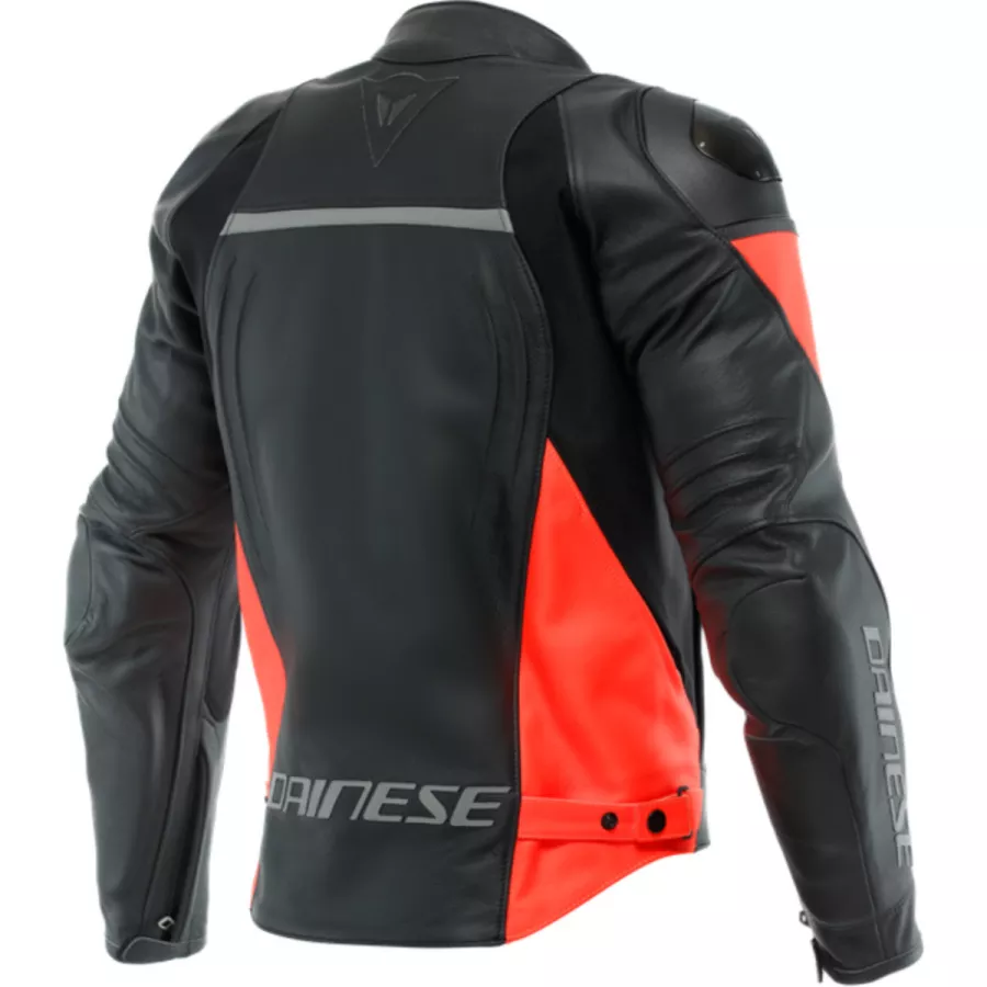 Veste cuir Dainese Racing 4 rouge noir - degriffbike.ch