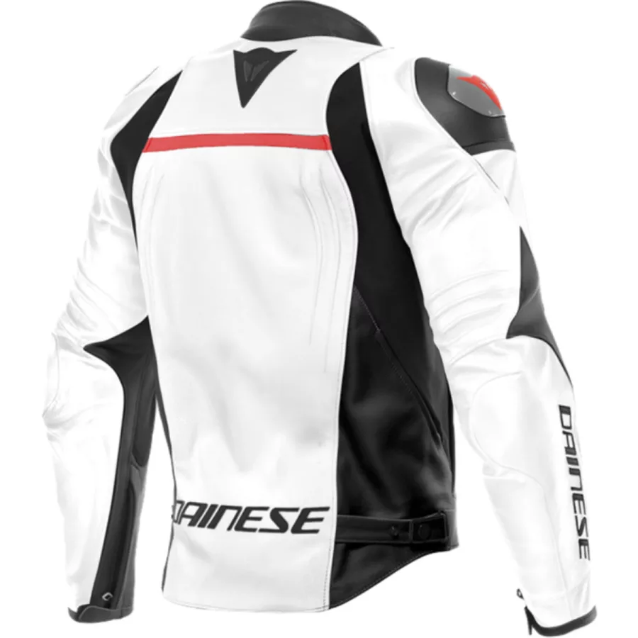 Veste cuir Dainese Racing 4 noir blanc - degriffbike.ch
