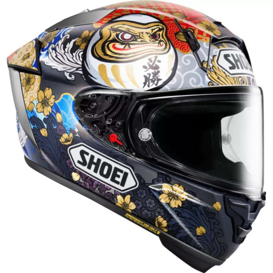 Integralhelm SHOEI X-SPIRIT PRO MARQUEZ MOTEGI 5 (ECE 22.06) - Schwarz-Weiss-Rot