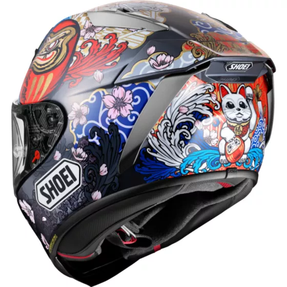 Casque Intégral SHOEI X-SPIRIT PRO MARQUEZ MOTEGI 5 (ECE 22.06) - Noir-Blanc-Rouge