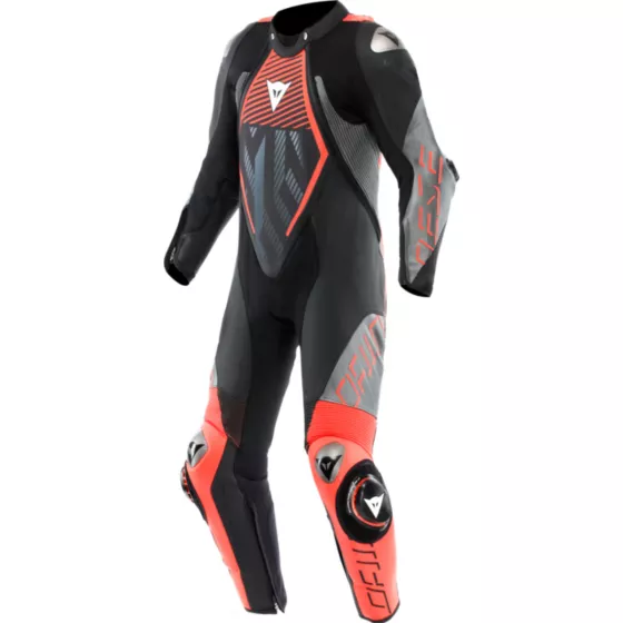 DAINESE AUDAX D-ZIP PERF. 1-teiliger Lederanzug - Schwarz