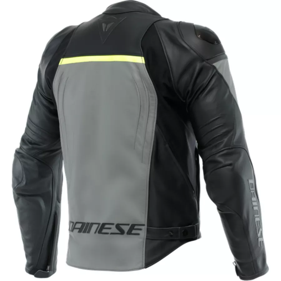 Lederjacke DAINESE RACING 4 - Grau-Schwarz