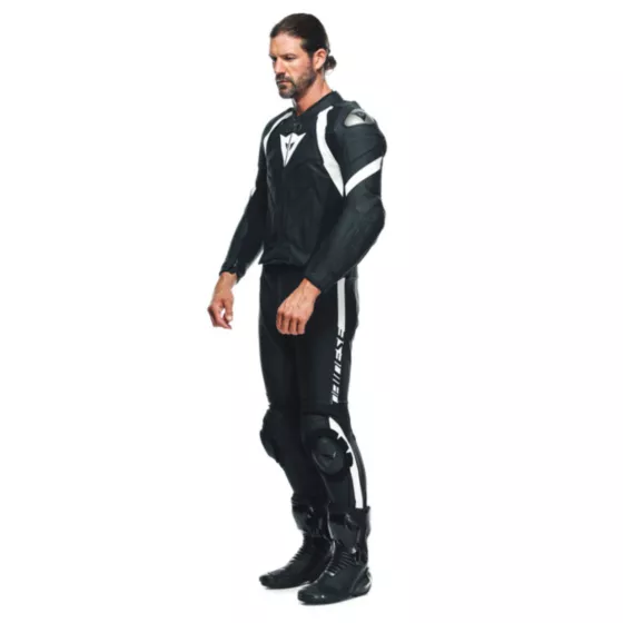 Combinaison cuir Dainese Avro 4- 2 pcs noir mat blanc