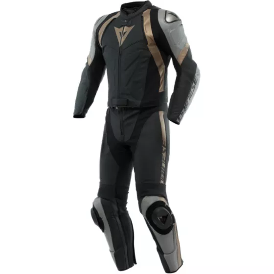 Combinaison cuir Dainese Avro 4- 2 pcs or gris noir