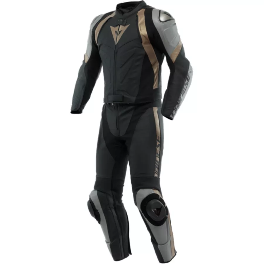 Combinaison cuir Dainese Avro 4- 2 pcs or gris noir