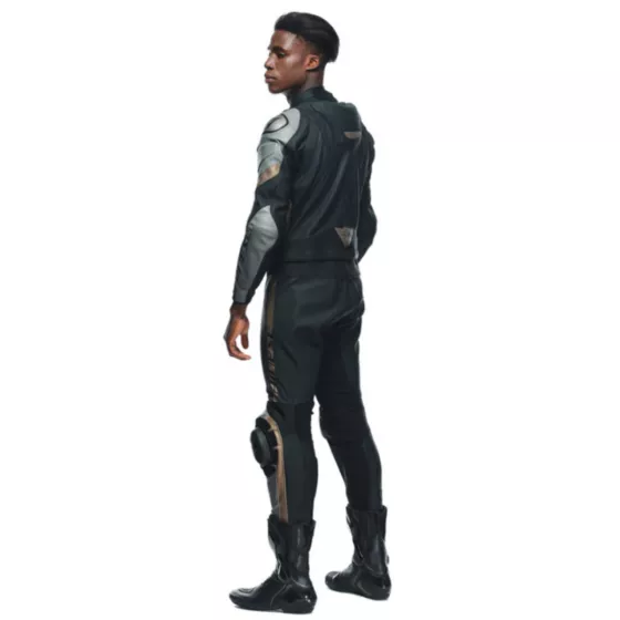 Combinaison cuir Dainese Avro 4- 2 pcs or gris noir