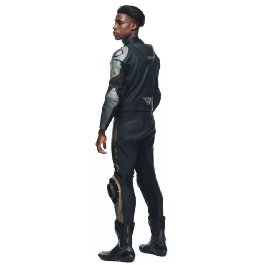 Combinaison cuir Dainese Avro 4- 2 pcs or gris noir