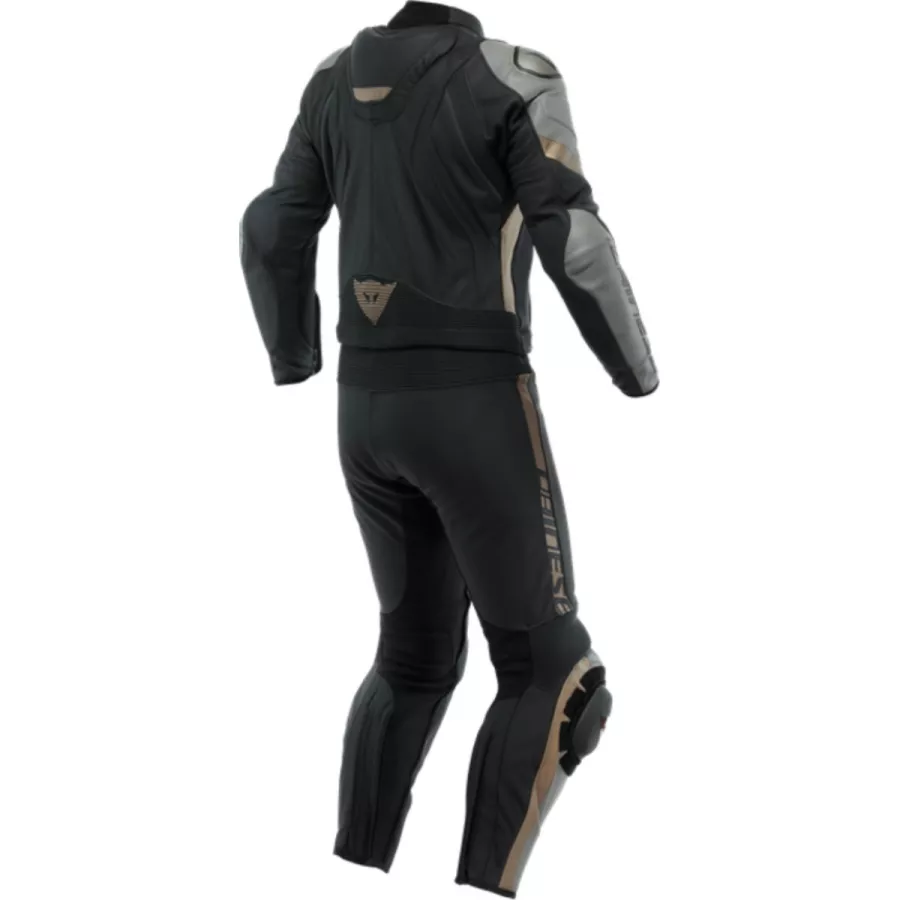 Combinaison cuir Dainese Avro 4- 2 pcs or gris noir