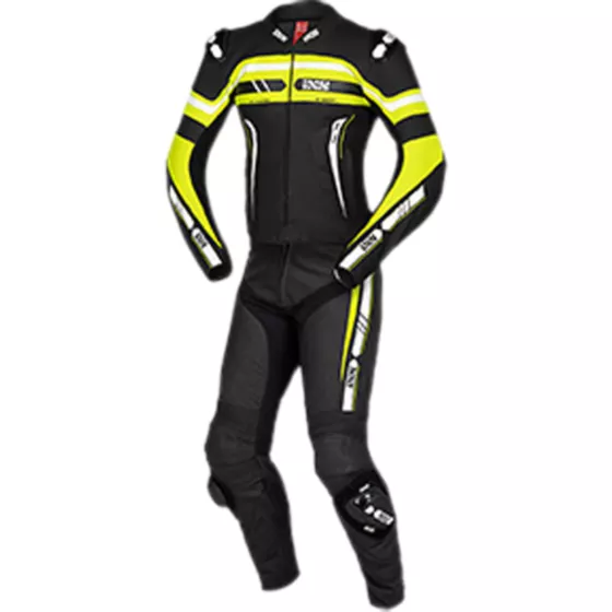 Combinaison cuir Ixs Sort LD RS-700 - 2pcs noir jaune blanc