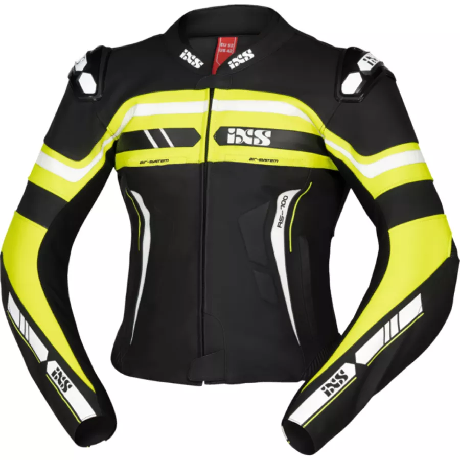 Combinaison cuir Ixs Sort LD RS-700 - 2pcs noir jaune blanc