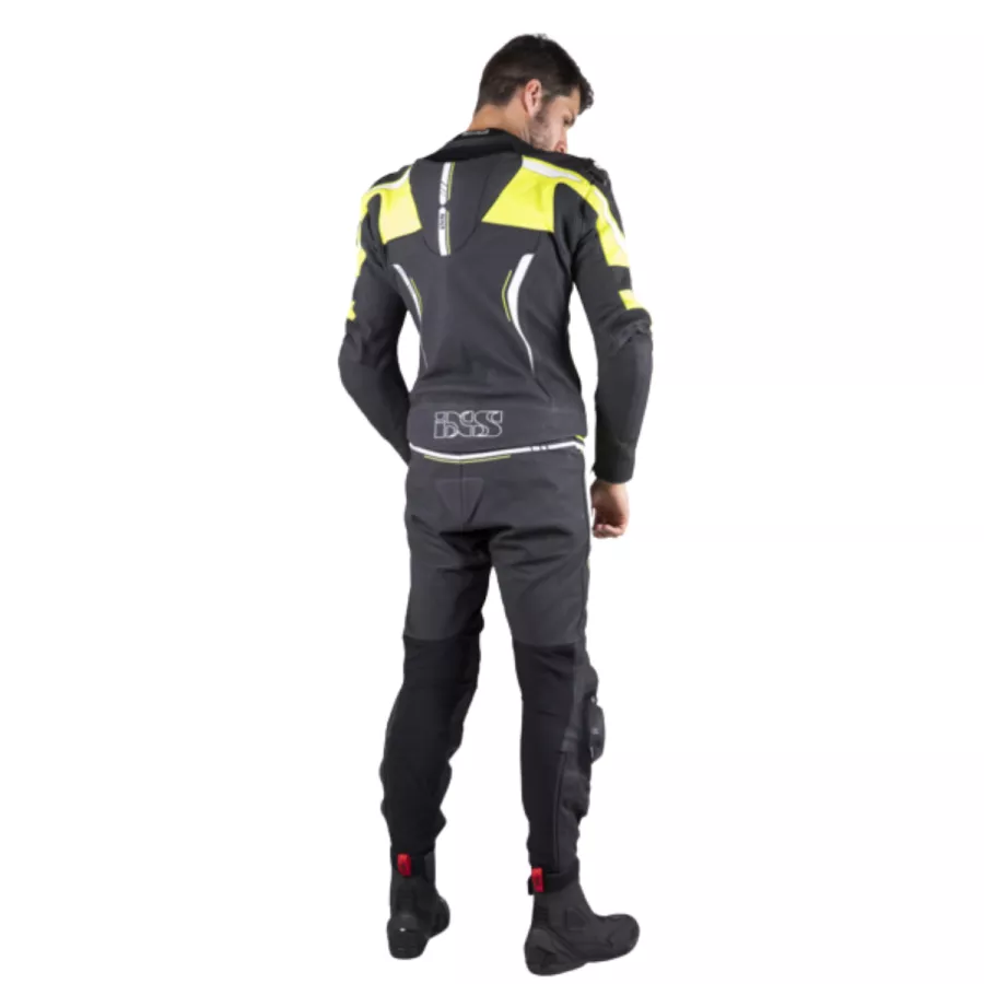Combinaison cuir Ixs Sort LD RS-700 - 2pcs noir jaune blanc
