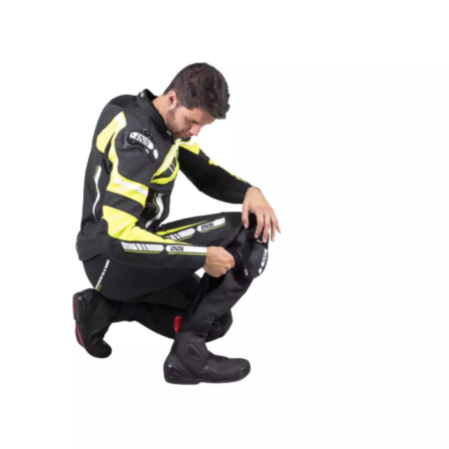 copy of Combinaison cuir DAINESE LAGUNA SECA 6 Perf. 1pce - Noir-Bleu-Fuchsia-Jaune fluo