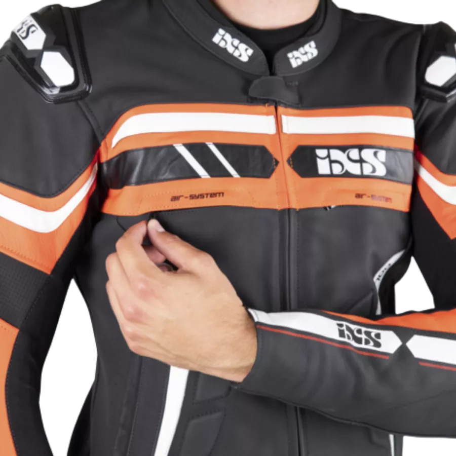 IXS Sport LD RS-700 Lederkombi 2-teilig – AAA zertifiziert, CE Protektoren, sportlicher Schnitt