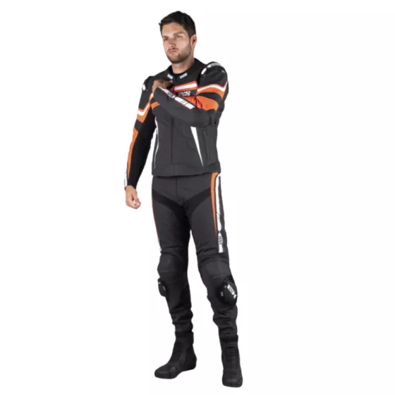 copy of Combinaison cuir DAINESE LAGUNA SECA 6 Perf. 1pce - Noir-Bleu-Fuchsia-Jaune fluo