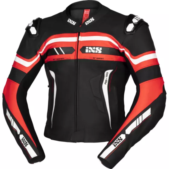 Combinaison cuir Ixs Sort LD RS-700 - 2pcs noir rouge blanc