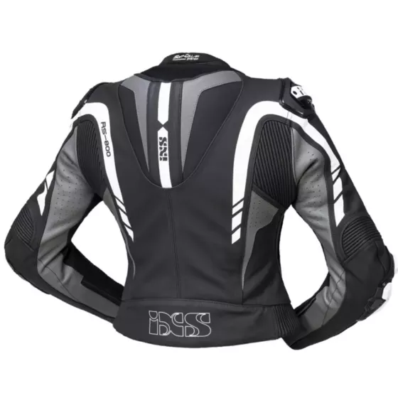Combinaison cuir femme IXS Sport LD RS-800 1.0 2pièces - Noir-Gris-Blanc - magasin moto degriffbike.ch