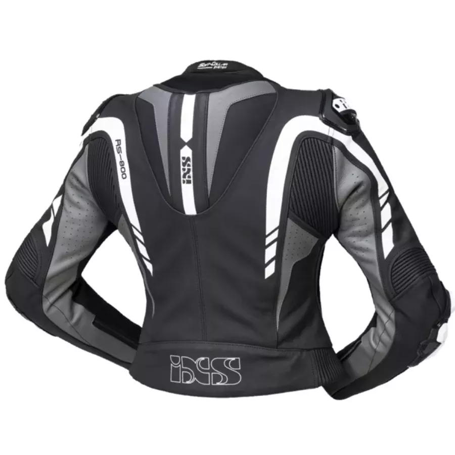 Combinaison cuir femme IXS Sport LD RS-800 1.0 2pièces - Noir-Gris-Blanc - magasin moto degriffbike.ch
