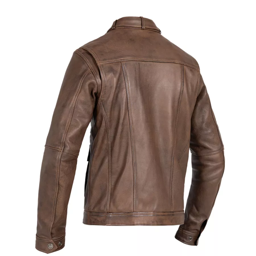 Veste cuir John Doe drifter marron - degriffbike.ch