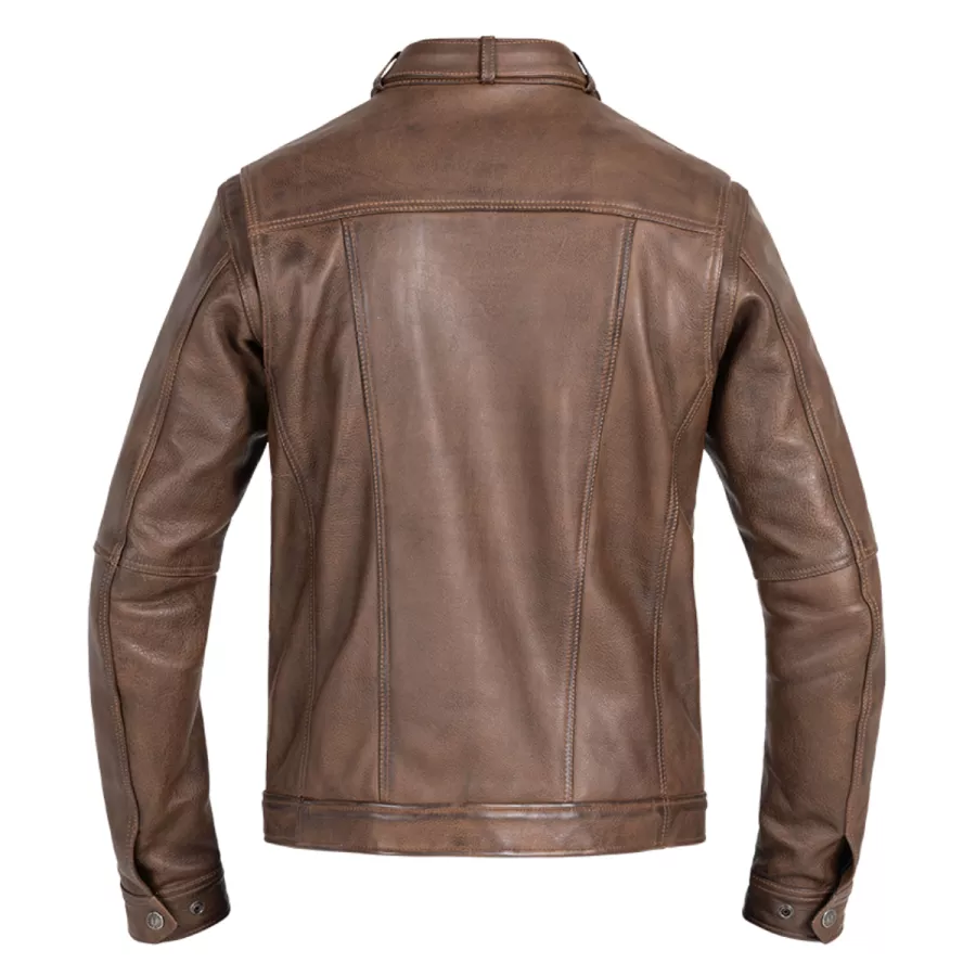 Veste cuir John Doe drifter marron - degriffbike.ch