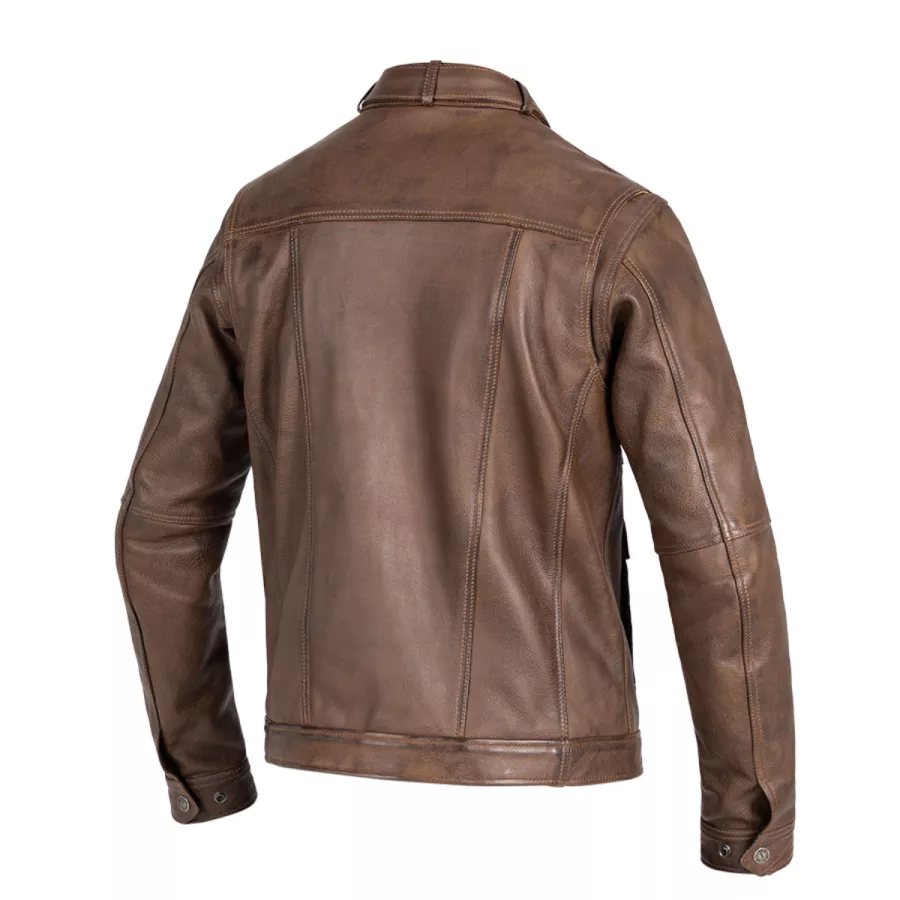 Veste cuir John Doe drifter marron - degriffbike.ch