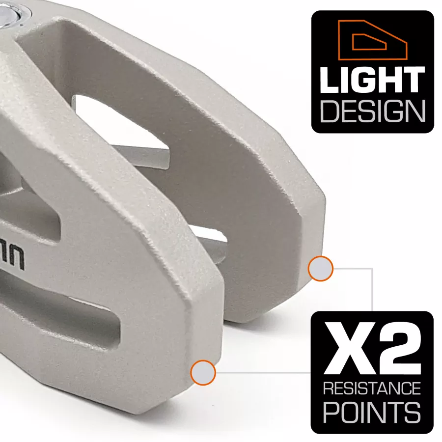 Bloque disque URBAN Security axe 6 mm + câble de rappel