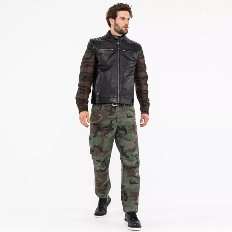 Gilet cuir John Doe JDW6003 Storm - degriffbike.ch
