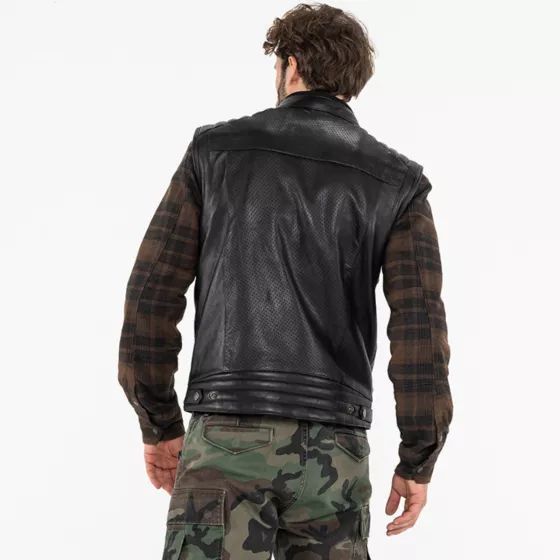 Gilet cuir John Doe JDW6003 Storm - degriffbike.ch