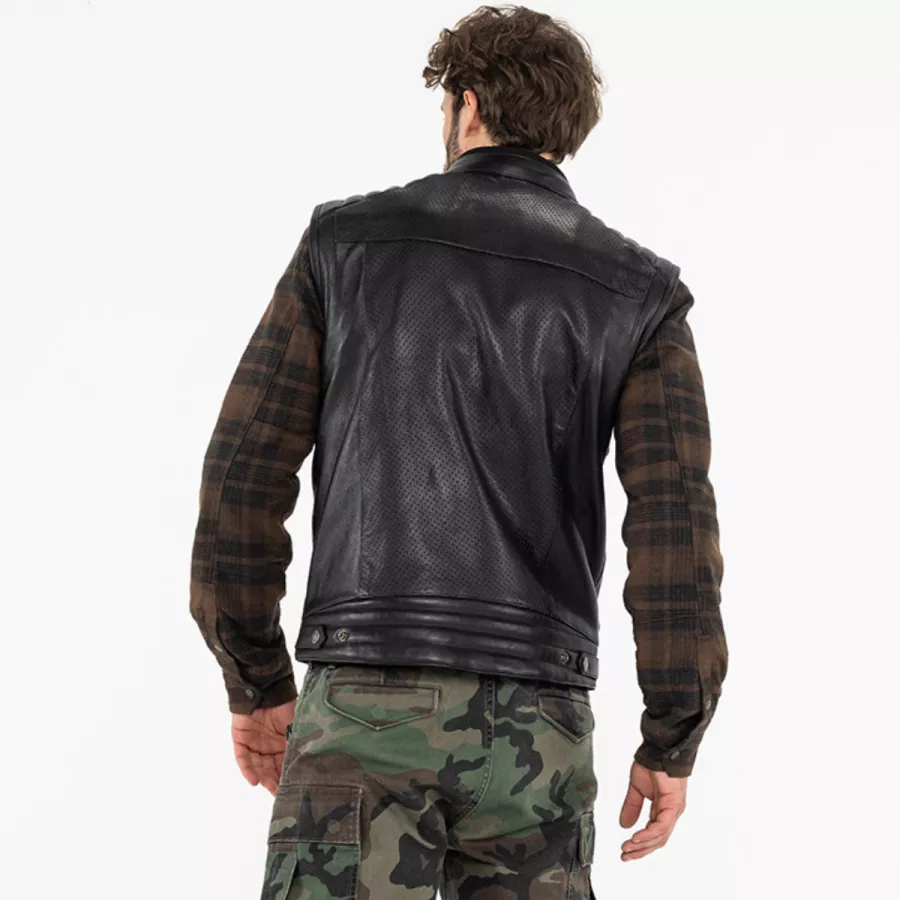 Gilet cuir John Doe JDW6003 Storm - degriffbike.ch