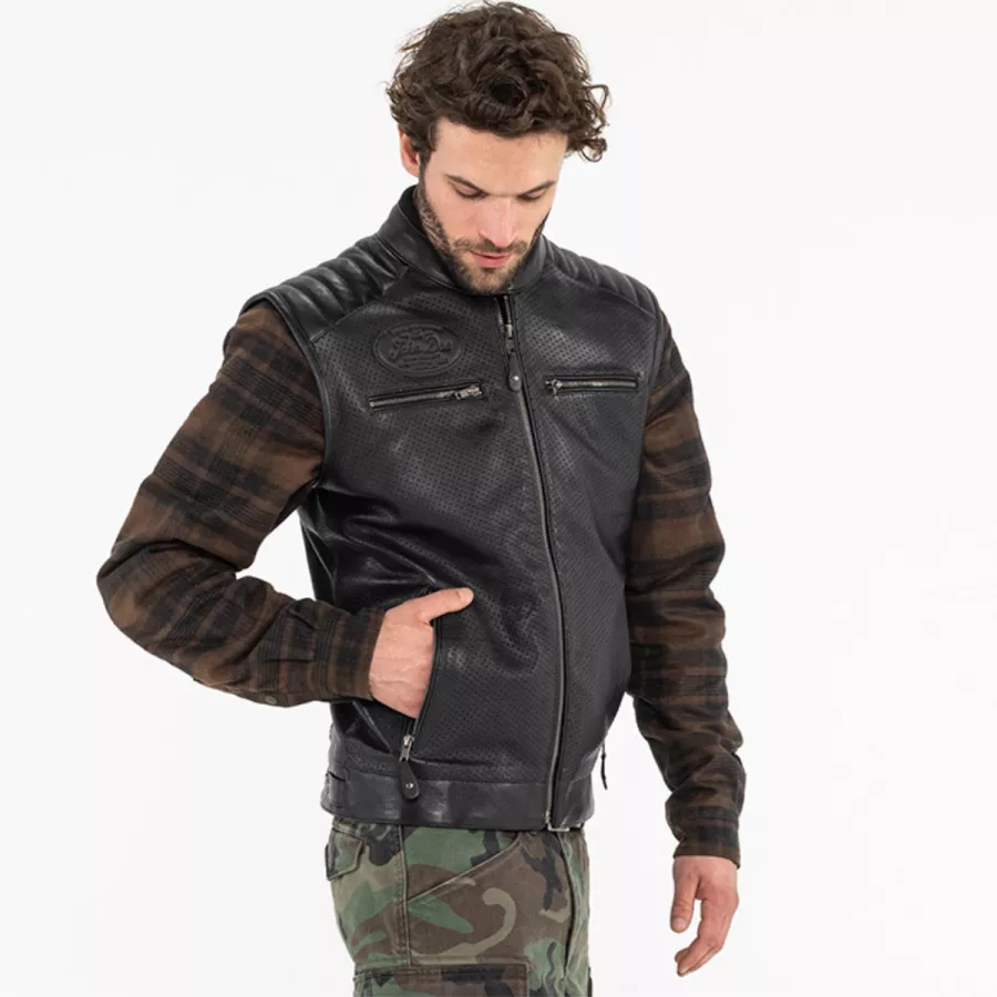 Gilet cuir John Doe JDW6003 Storm - degriffbike.ch