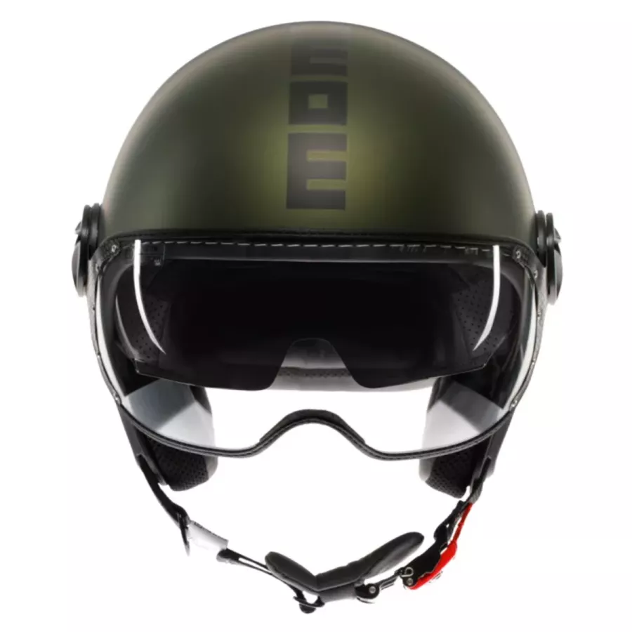 Momodesign FGTR Evo Jet-Motorradhelm Mattgrün Schwarz bei Degriffbike