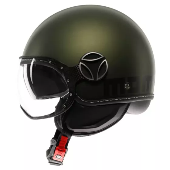 Momodesign FGTR Evo Jet-Motorradhelm Mattgrün Schwarz bei Degriffbike