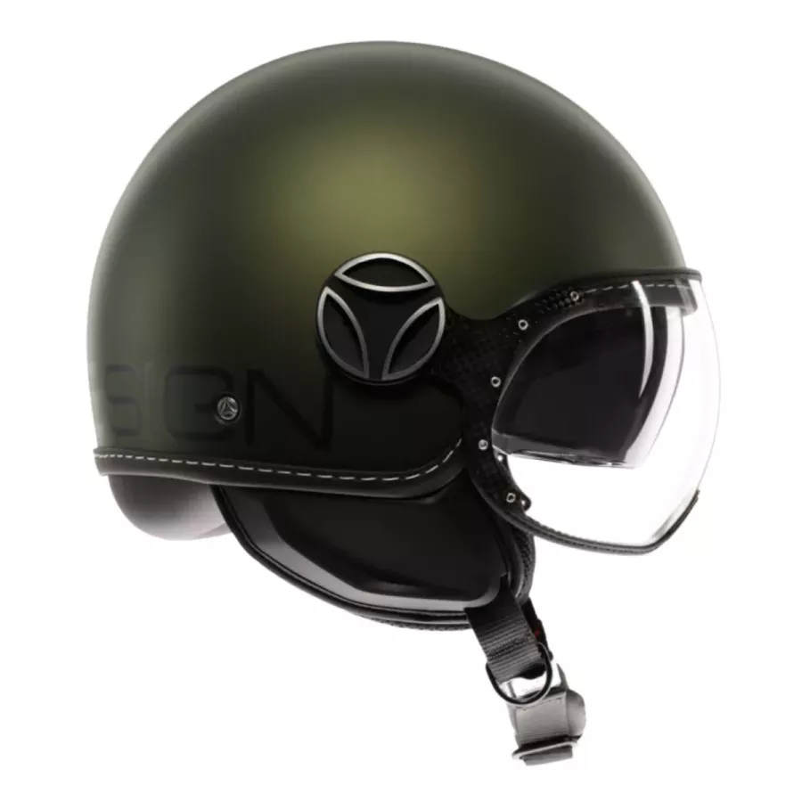 Momodesign FGTR Evo Jet-Motorradhelm Mattgrün Schwarz bei Degriffbike