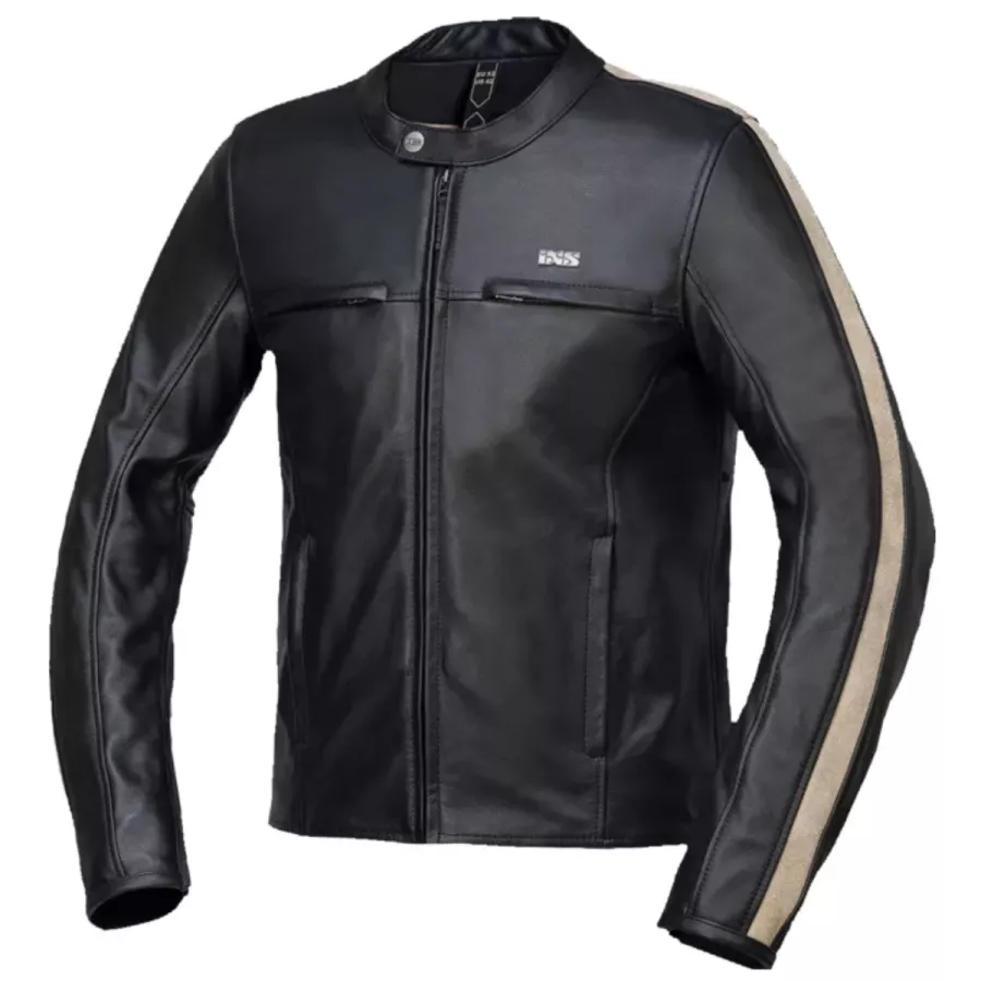 Veste cuir IXS classic LD Stripe noir - degriffbike.ch