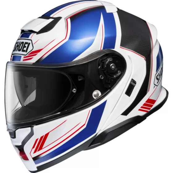 Casque Modulable Shoei Neotec 3 Grasp TC-5 (ECE22.06) blanc bleu rouge - degriffbike.ch