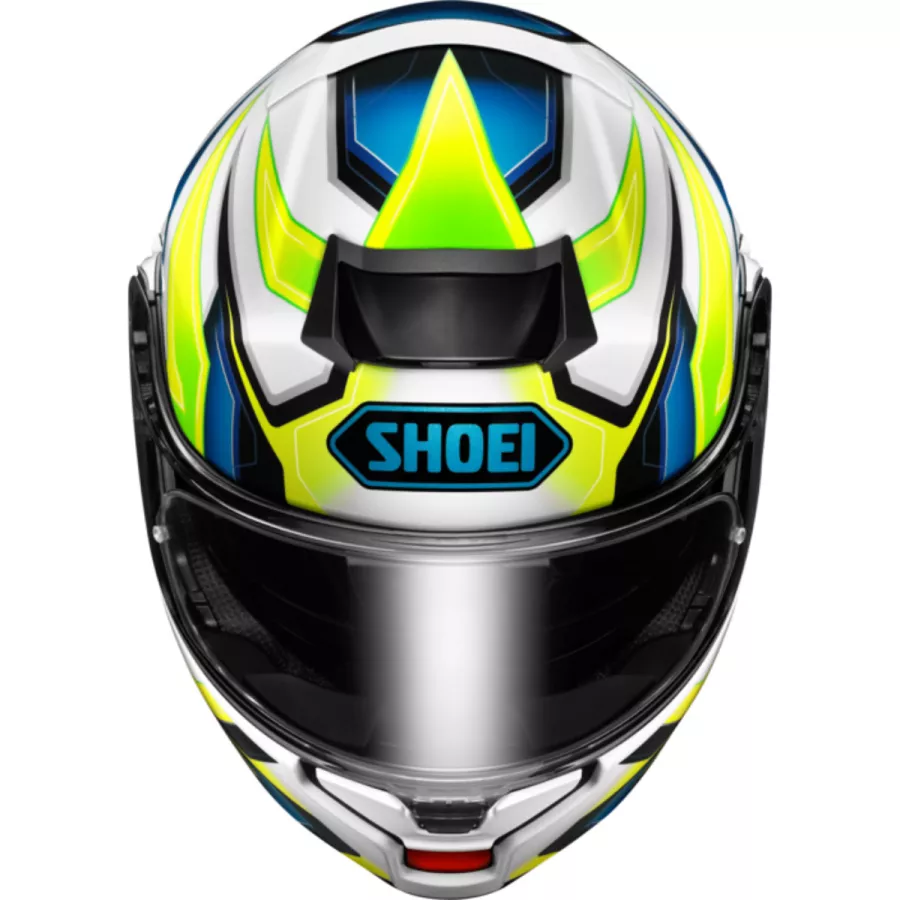 Modularhelm SHOEI NEOTEC 3 ANTHEM TC-3 (ECE22.06) - Weiß-Hellblau-Neongelb