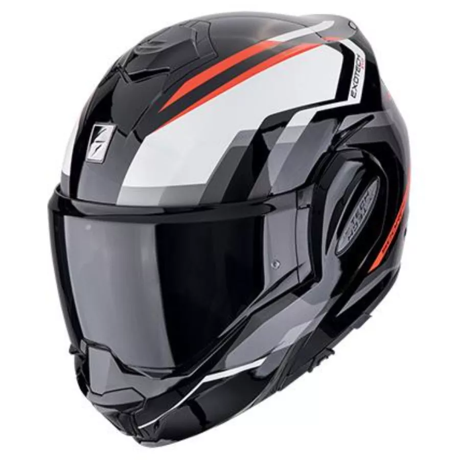 casque modulable Scorpion Exo-Tech Evo Furio noir rouge - degriffbike.ch