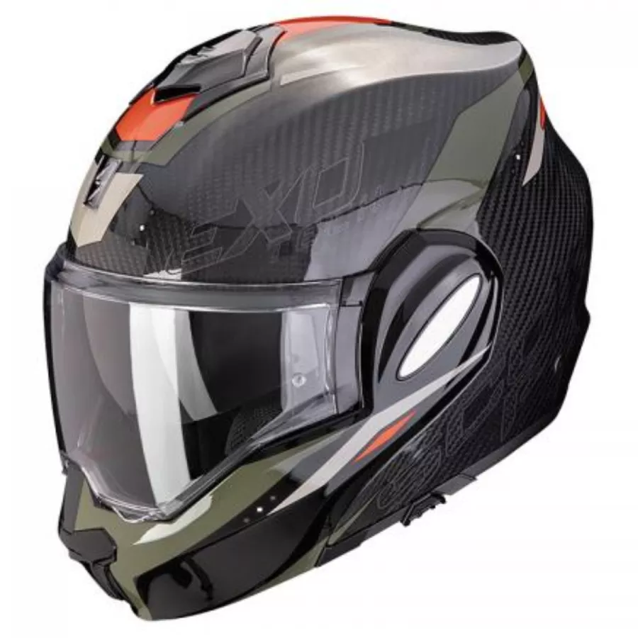 casque modulable exo-tech evo carbon rover air noir vert - degriffbike.ch