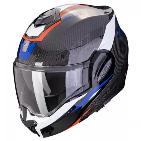 casque modulable exo-tech evo carbon rover air noir rouge bleu - degriffbike.ch